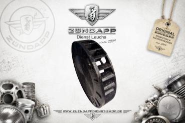 Preview: Zündapp Lüfterrad / Gebläserad Nachbau – 247-​07.601 – 4 Loch Befestigung Bergsteiger M25 & M50